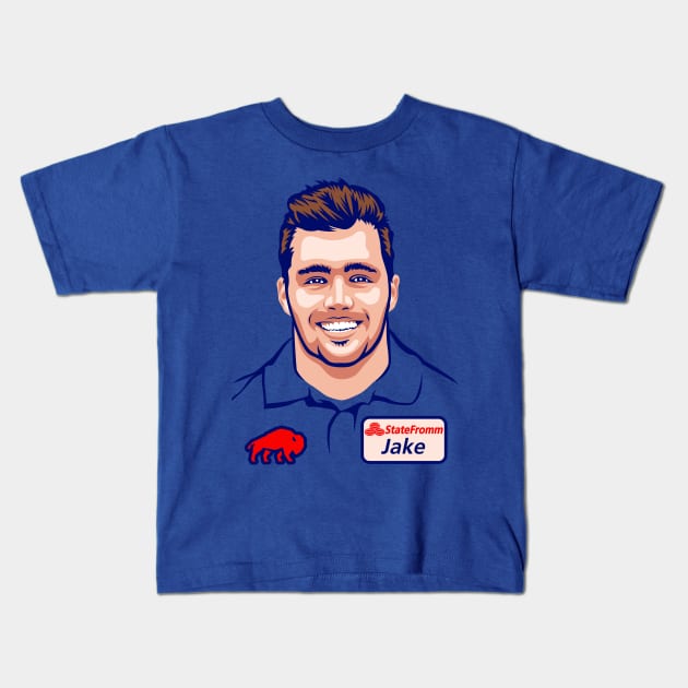 Jake Fromm State Farm 2 Kids T-Shirt by Carl Cordes